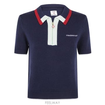 26FW 카사블랑카 메리노 폴로 탑 WPF26KW85601NAVY TP576945205