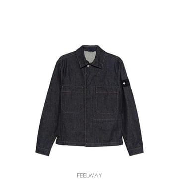 스톤 아일랜드 인디고 DENIMRAW 바이커 자켓 L2S144100 B0172294590