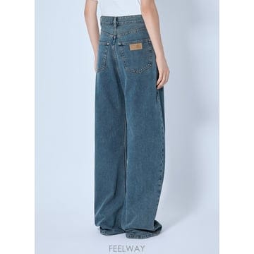 26 F/W MM6 메종 마르지엘라 패치 포켓 와이드레그 진 S52L B0112306107