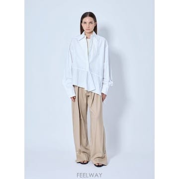 26 F/W 스포츠막스 와이드레그 플리트 트라우저 2622136051 B0112306108