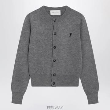 26 F/W 아미 그레이 아미 드 꾀흐 울 가디건 FKC361001- B0052292940