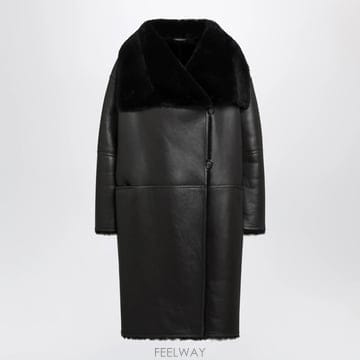 26 F/W 토템 오버사이즈 다크 브라운 시프스킨 코트 254-WRO B0052306349