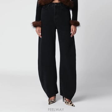 26 F/W 로테이트 드레이프 BARREL 레그 블랙 데님 진 116 B0052306428