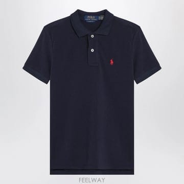 26 S/S 폴로 랄프로렌 네이비 블루 코튼 폴로 셔츠 WITH 엠브 B0052306413
