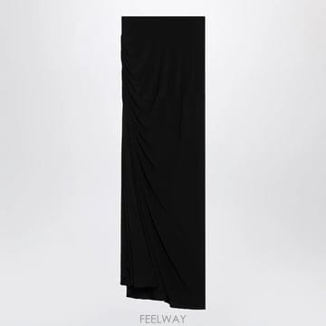 25 F/W 알라이아 롱 드레이프 블랙 스커트 인 저지 AA9J237 B0052306432
