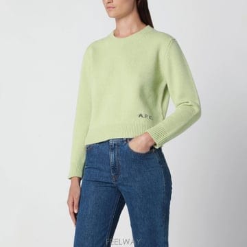 26 F/W A.P.C 아페쎄 크루넥 스웨터 라임 그린 인 울 WOA B0052306453
