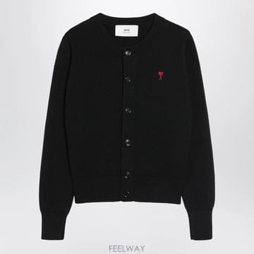 26 S/S 아미 아미 드 꾀흐 가디건 인 블랙 울 FKC361001 B0052306469