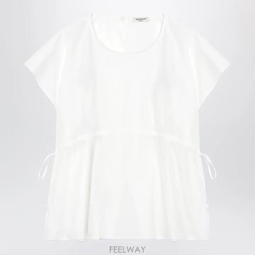 26 F/W 막스마라 화이트 코튼 포플린 블라우스 WKDPANDACO B0052306495