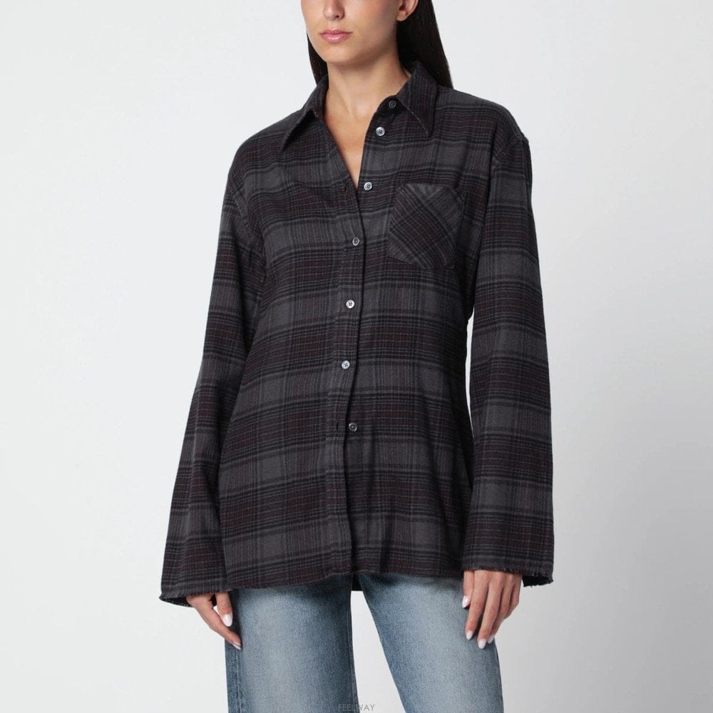 Our Legacy 26 F/W �ƿ� ������ ������ üũ ��ư �ö��� ���� W4262DF B005230652526 F/W �ƿ� ������ ������ üũ ��ư �ö��� ���� W4262D