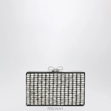 26 F/W 셀프 포트레이트 실버 크리스탈 메쉬 클러치 백 PF26- B0052306644