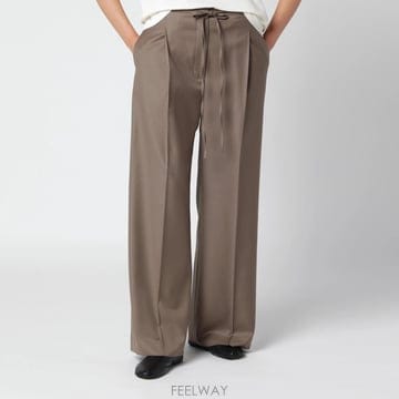 26 F/W 로헤 브라운 버진 울 와이드레그 트라우저 421-30-2 B0052292955