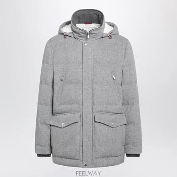 26 F/W 브루넬로 쿠치넬리 라이트 그레이 울 파카 MM470182 B0052293000