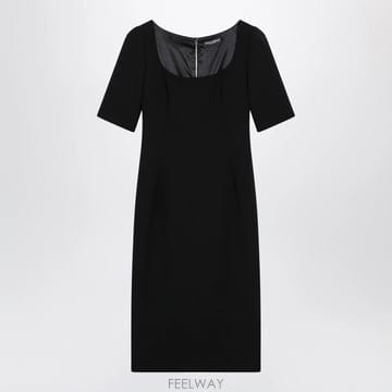 26 F/W 돌체 앤 가바나 블랙 더블 울 크레페 드레스 F623GT B0052293014