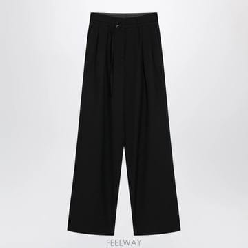 26 F/W 드리스 반 노튼 블랙 플리트 울 트라우저 13090642 B0052293085