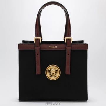 26 F/W 베르사체 RIVIERE 미니 블랙 캔버스 쇼퍼 백 102 B0052293093