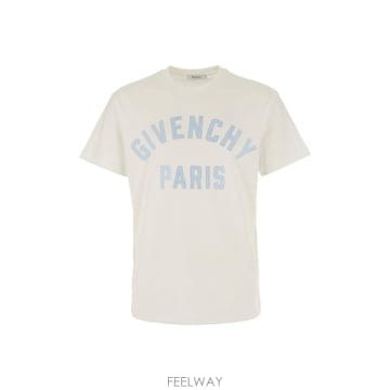 Givenchy 26FW ����� �ƽ� �ΰ� ��ư Ƽ���� BM71NK3YRS 128 WHITE LIGHT BLUE26FW ����� �ƽ� �ΰ� ��ư Ƽ���� BM71NK3YRS 128 WHITE