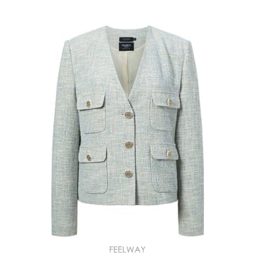 질스튜어트(JILLSTUART) 스트레치 면혼방 트위드자켓 55-66