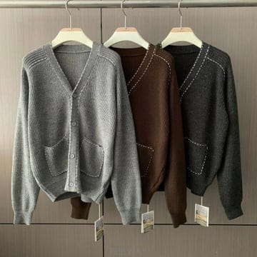 프리미엄 핸드스티치울가디건 무료배송