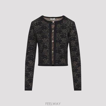 [D14]ELISABETTA FRANCHI MK29Q66E2 FR9 NERO PELLE 여성 스웨터 니트 가