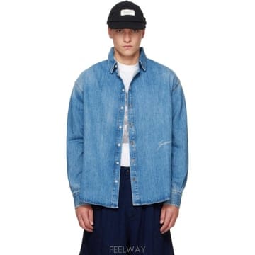 쟈크뮈스 블루 더 시몬 드 님 데님 셔츠 25HSHM00545AD00017 TP877264030