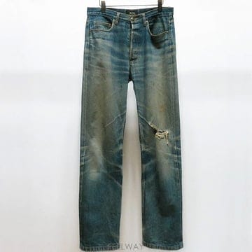 A.P.C. 아페쎄 디스 셀비지 레드라인 청바지 데님 진 30인치까지