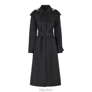26SS Burberry 롱 Car 코트 With 블랙 Nylon 후드 8118730 TP571440642