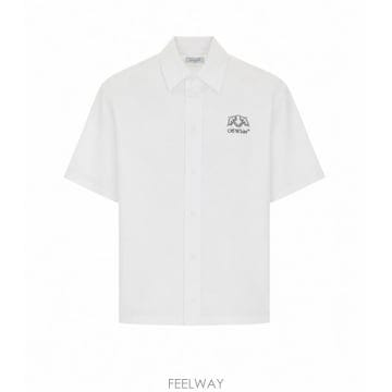 26FW Off 화이트 Offline 하프 Arrow Bowling 셔츠 OMGG01PF26FAB002100