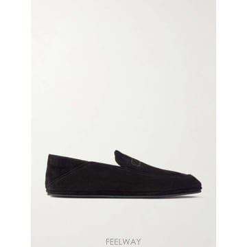 26 FW 존 롭 블랙 킹스턴 II 스웨이드 접이식 힐 로퍼 TP581478012