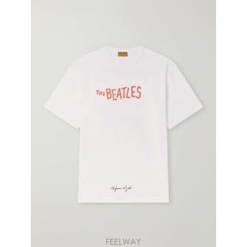 26 FW 휴먼메이드 화이트 비틀즈 프린트 코튼 저지 티셔츠 TP581462629