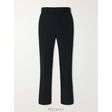 오라리 스트레이트 레그 팬츠 블랙