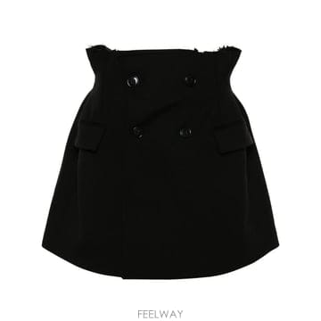 당일배송 베트멍 더블 브레스티드 미니 스커트