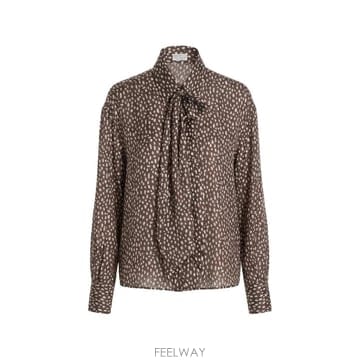 당일배송 브루넬로 쿠치넬리 푸시 보우 폴카 도트 셔츠