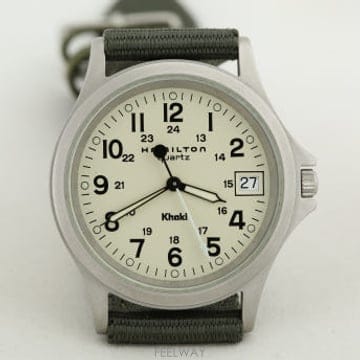 해밀턴 카키 Hamilton Khaki 아이보리 다이얼 쿼츠 9445B