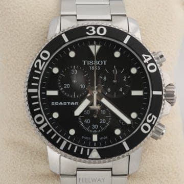 티쏘 씨스타 Tissot Seastar 블랙 다이얼 크로노그래프 쿼츠