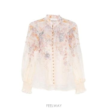Zimmermann �׶�����Ÿ �ؿ� ���Ӹ� ���� ASCENT LINEN AND SILK BLOUSE 3594TF262CRF�׶�����Ÿ �ؿ� ���Ӹ� ���� ASCENT LINEN AND SILK BLOU
