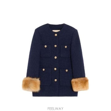 발렌티노 우 Wool Caban Coat