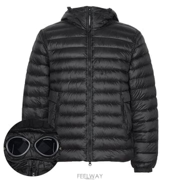씨피컴퍼니 26FW 블랙 DD 쉘 고글 후드 덕 다운 자켓 21CMOW126A 110416A 999
