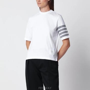 26 F/W 톰 브라운 화이트 코튼 저지 티셔츠 FJS102G0786 B0052306727