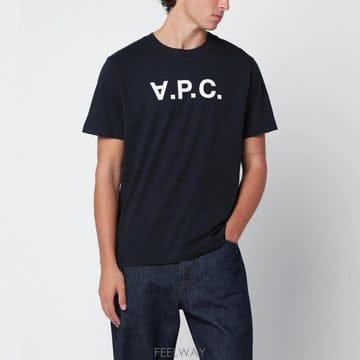 26 F/W A.P.C 아페쎄 스탠다드 그랜드 네이비 블루 코튼 티셔 B0052306773