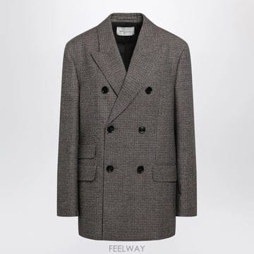 26 F/W 아미 브라운 & 블랙 더블브레스티드 울 블레이저 FBV7 B0052306839