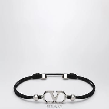 26 F/W 발렌티노 블랙 V로고 시그니처 코드 팔찌 9Y0J0X85 B0052306858