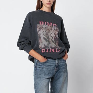 26 F/W 애니빙 워싱 블랙 MILES 타이거 빙 코튼 맨투맨 A- B0052306926