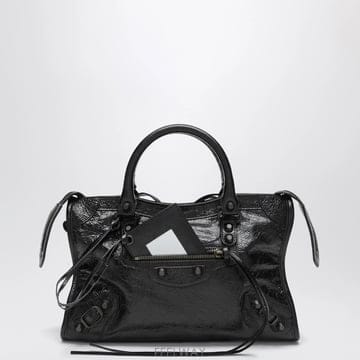 26 F/W 발렌시아가 스몰 르 시티 백 인 블랙 레더 8657622 B0052306927
