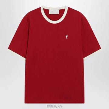 26 F/W 아미 루비 REDIVORY 아미 드 꾀흐 코튼 티셔츠 H B0052306942