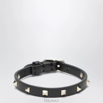 26 F/W 발렌티노 블랙 락스터드 레더 팔찌 9W0J0CJ6UGN- B0052306943