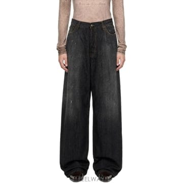 아크네 블랙 2023 U 루즈 핏 데님 진 C00089  TP877287067