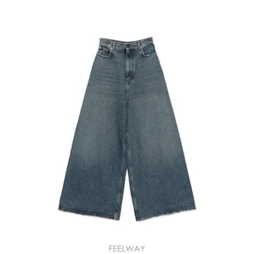 발렌시아가 하이웨이스트 와이드 레그 진