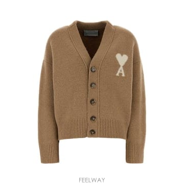 [X45]아미 UKC365KN0135 A278 여성 스웨터 니트 가디건 Camel alpaca blend c