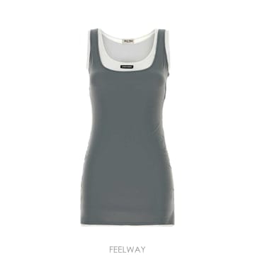 Miu Miu [X45]�̿�̿� MF6438SOOO122R F0276 ���� ���ǽ� �� �̵� �̴� �巹�� Grey stret[X45]�̿�̿� MF6438SOOO122R F0276 ���� ���ǽ� �� �̵�
