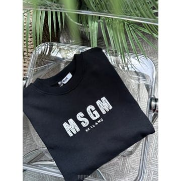 26SS MSGM 키즈 맨투맨 S6MSJUSW008 블랙 12,14A